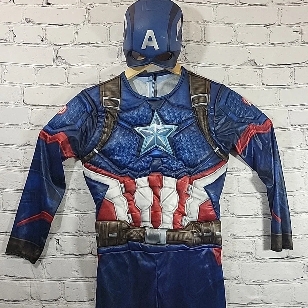 Captain America Costume With Mask Marvel Rubies‎ Boys Med Superhero Halloween